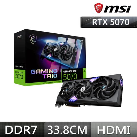 微星MSI RTX 5070 12G GAMING TRIO OC顯示卡