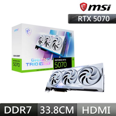 MSI 微星 RTX 5070 12G GAMING TRIO OC WHITE顯示卡