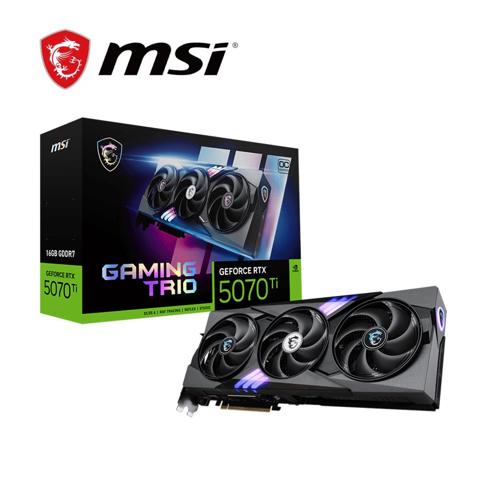 MSI 微星 RTX 5070 Ti 16G GAMING TRIO OC PLUS 顯示卡 (組合包)