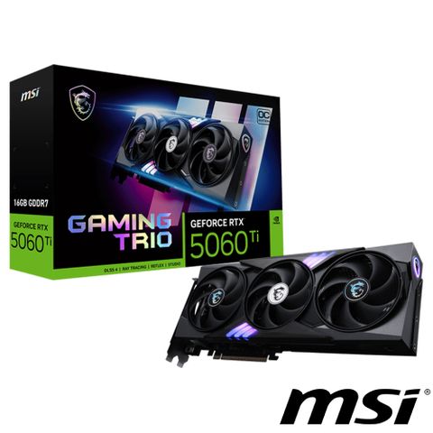 MSI 微星 GeForce RTX 5060 Ti 16G GAMING TRIO OC 顯示卡