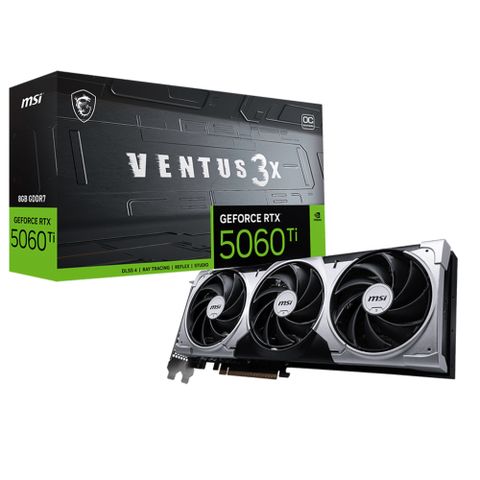 MSI VENTUS GeForce RTX 5060 Ti 8GB 3X OC 顯示卡
