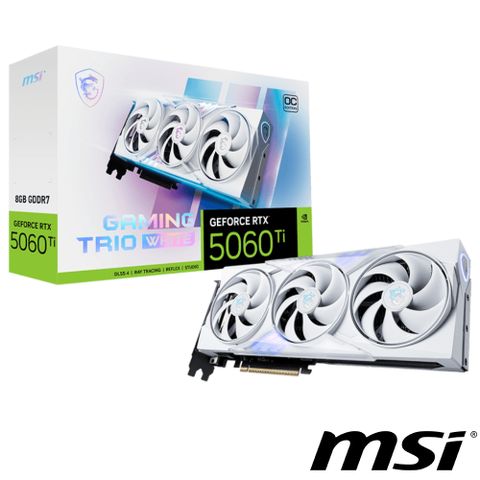 MSI 微星 GAMING TRIO GeForce RTX 5060 Ti 8G OC WHITE 顯示卡