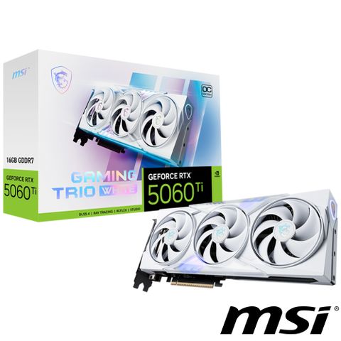 MSI 微星 GAMING TRIO GeForce RTX 5060 Ti 16G OC WHITE 顯示卡