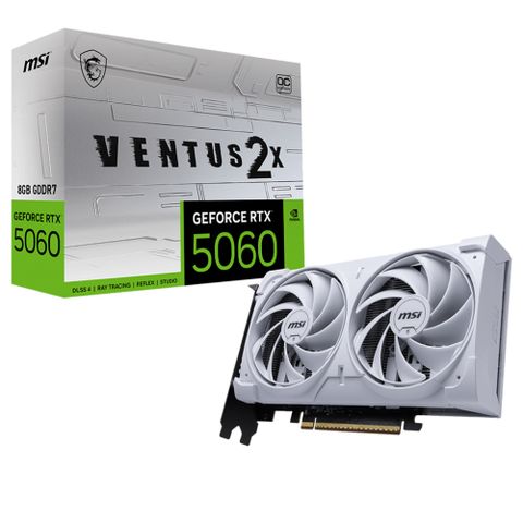 MSI GeForce RTX 5060 8G VENTUS 2X OC WHITE 顯示卡