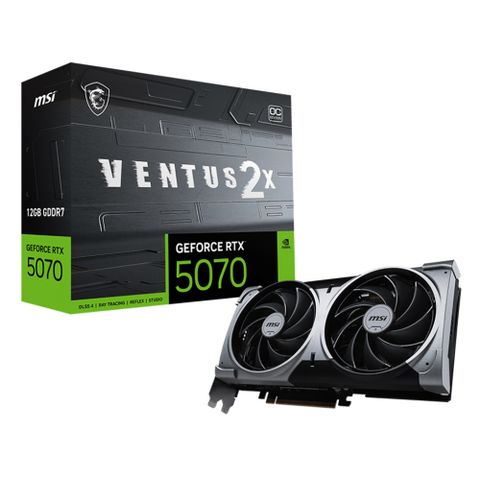 微星MSI GeForce RTX 5070 12G VENTUS 2X OC 顯示卡