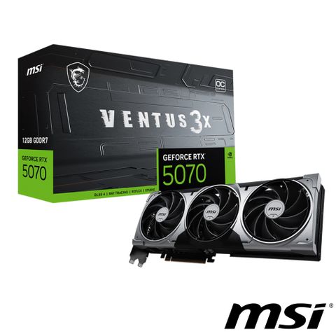 微星MSI GeForce RTX 5070 12G VENTUS 3X OC 顯示卡
