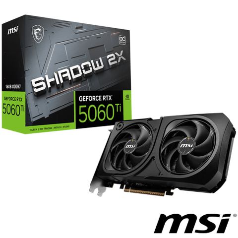 MSI GeForce RTX 5060 Ti 16G SHADOW 2X OC PLUS 顯示卡