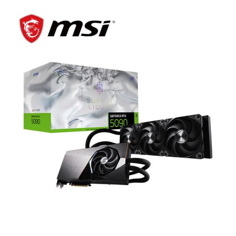 MSI 微星 GeForce RTX 5090 32G SUPRIM LIQUID SOC 顯示卡 (組合包)