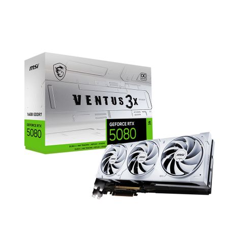 微星 RTX 5080 16G VENTUS 3X OC WHITE 白龍 顯示卡+海盜 RM1000x ATX3.1全模 電源供應器