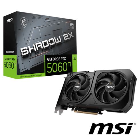 MSI SHADOW GeForce RTX 5060 Ti 8G 2X OC PLUS 顯示卡