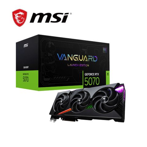 微星 RTX 5070 12G VANGUARD SOC LAUNCH EDITION 顯示卡+全漢 VITA-750GMW 白色 金牌/全模/ATX3.1