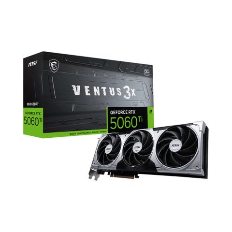 微星MSI RTX 5060 Ti 8G VENTUS 3X OC顯示卡