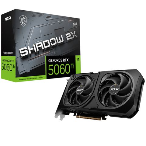 微星MSI GeForce RTX 5060 Ti 16G SHADOW 2X OC PLUS 顯示卡