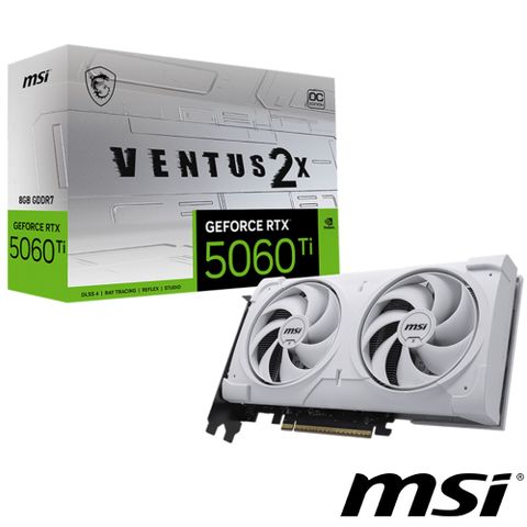 MSI GeForce RTX5060Ti 8G VENTUS 2X OC WHITE PLUS顯示卡