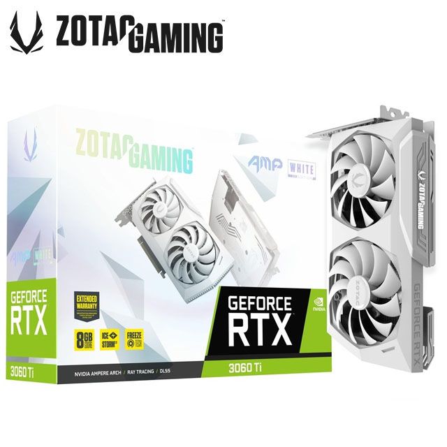 ZOTAC】索泰GAMING GeForce RTX 3060 Ti AMP White Edition LHR (ZT