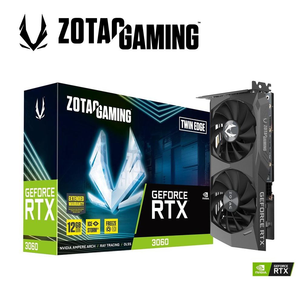 ZOTAC GAMING GeForce RTX 3060 Twin Edge (ZT-A30600E-10M) 顯示卡