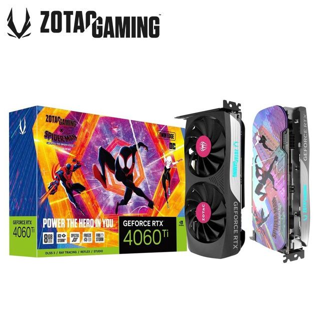 ZOTAC 索泰GAMING RTX4060TI Twin Edge OC 8G SPIDERMAN 顯示卡(ZT