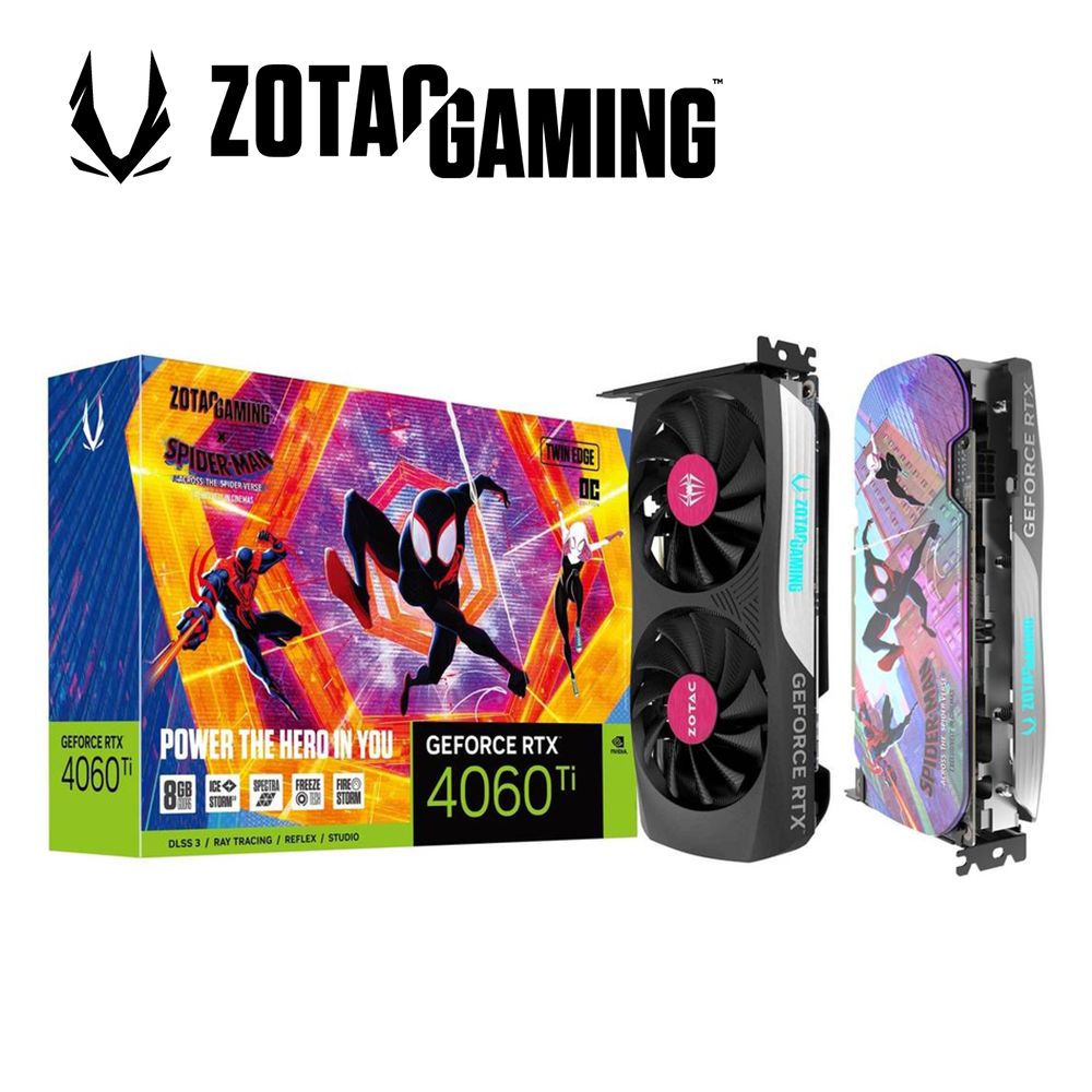 ZOTAC 索泰GAMING RTX4060TI Twin Edge OC 8G SPIDERMAN 顯示卡(ZT