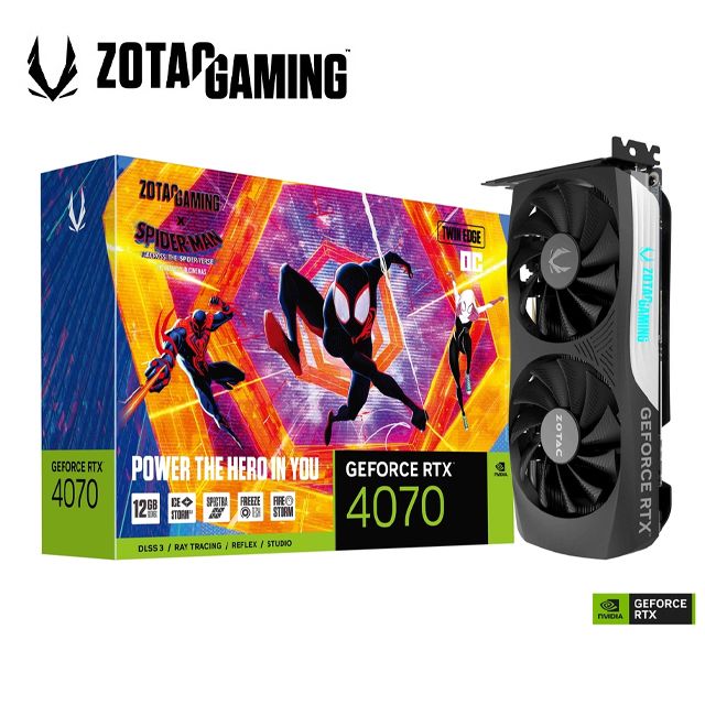 ZOTAC GAMING GeForce RTX 4070 Twin Edge OC SPIDER-MAN 顯示卡