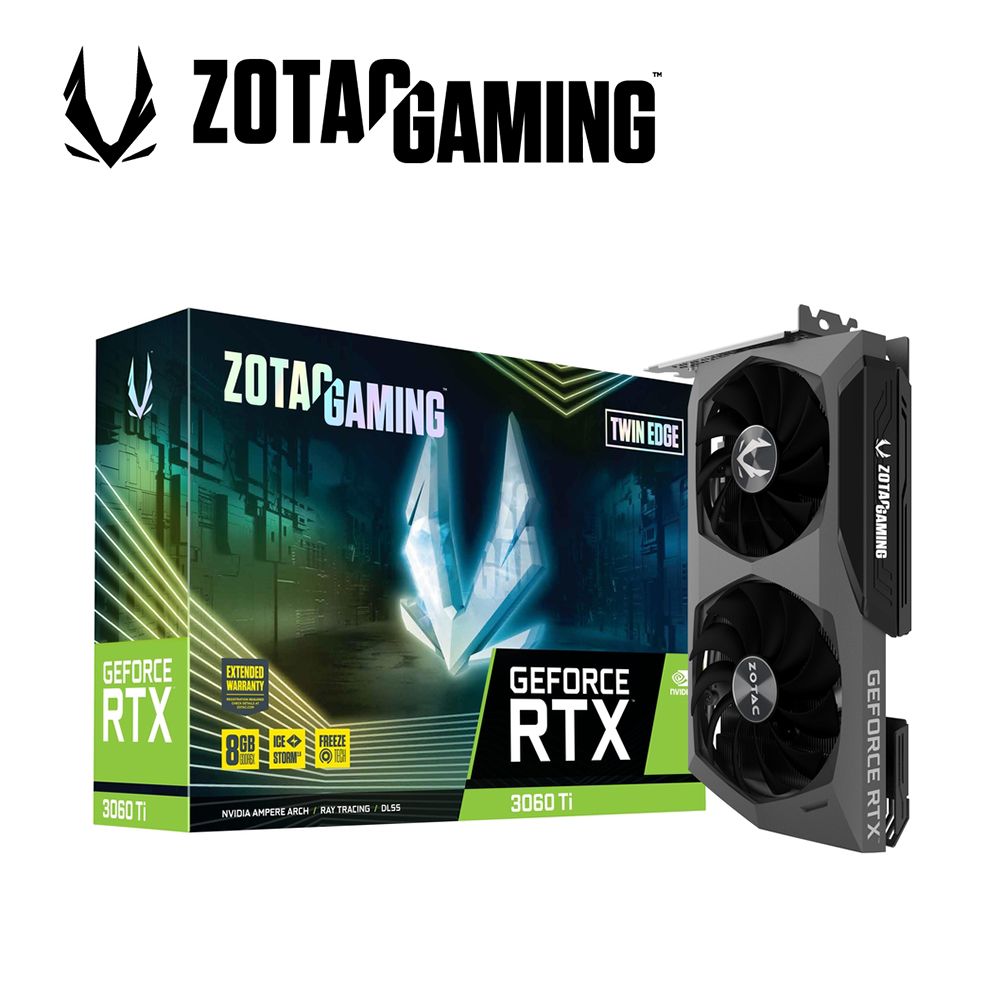 ZOTAC GAMING RTX3060Ti GDDR6X Twin Edge 顯示卡+海盜船RM550x 80Plus