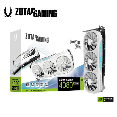 ZOTAC GAMING GeForce RTX 4080 SUPER Trinity White OC 16GB 顯示卡