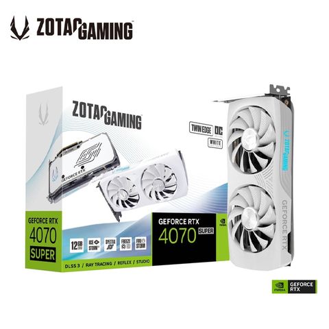 ZOTAC GAMING GeForce RTX 4070 SUPER TWIN EDGE OC WHITE 12GB 顯示卡