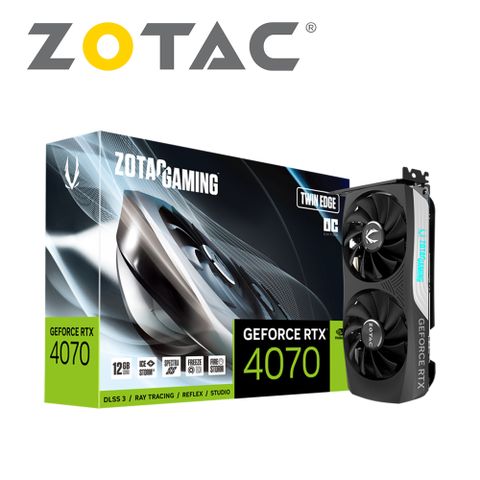 ZOTAC 索泰 RTX 4070 TWIN EDGE OC 顯示卡+華碩 SDRW-08D2S-U 白/黑 外接式燒錄器