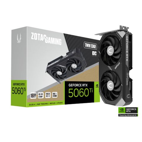 ZOTAC GAMING GeForce RTX 5060 Ti 16GB Twin Edge OC 顯示卡