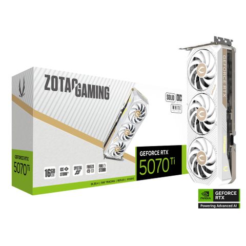 ZOTAC GAMING GeForce RTX 5070 Ti SOLID CORE OC White Edition 顯示卡