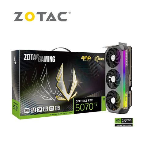 ZOTAC 索泰 RTX 5070TI AMP Extreme INFINITY 16G 顯示卡+技嘉 GP-UD1000GM PG5 2.0 金牌
