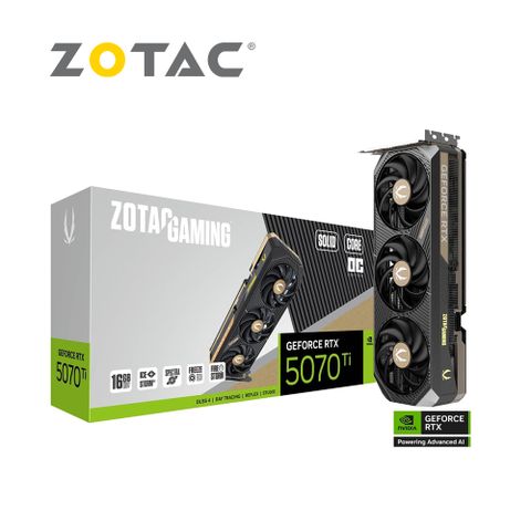 ZOTAC 索泰 RTX 5070TI SOLID CORE OC-16G 顯示卡+威剛 XPG CORE REACTOR II 850W 白色/雙8/金牌