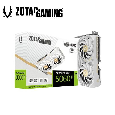 ZOTAC 索泰 RTX 5060 Ti 16GB Twin Edge OC White Edition 顯示卡