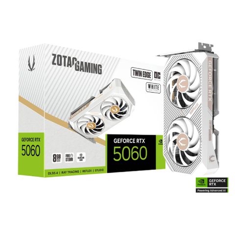 ZOTAC GAMING GeForce RTX 5060 Twin Edge OC 8G White 顯示卡