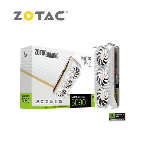 ZOTAC 索泰 RTX 5090 SOLID OC White Edition 顯示卡+海盜 RM1000x ATX3.1全模 電源供應器