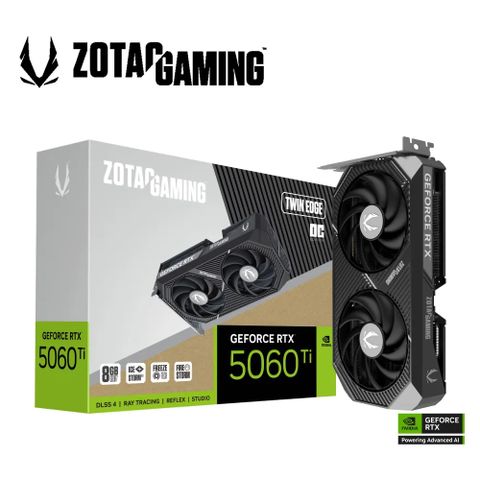 ZOTAC GAMING GeForce RTX 5060 Ti 8GB Twin Edge OC 顯示卡