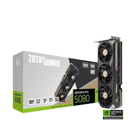 ZOTAC 索泰 RTX 5080 SOLID CORE OC 16G 顯示卡