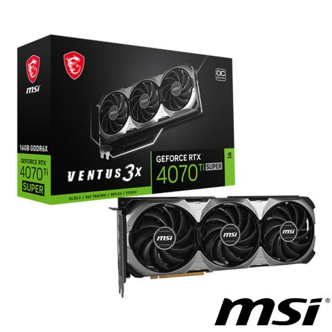 微星 GeForce RTX 4070 Ti SUPER 16G VENTUS 3X OC 顯示卡