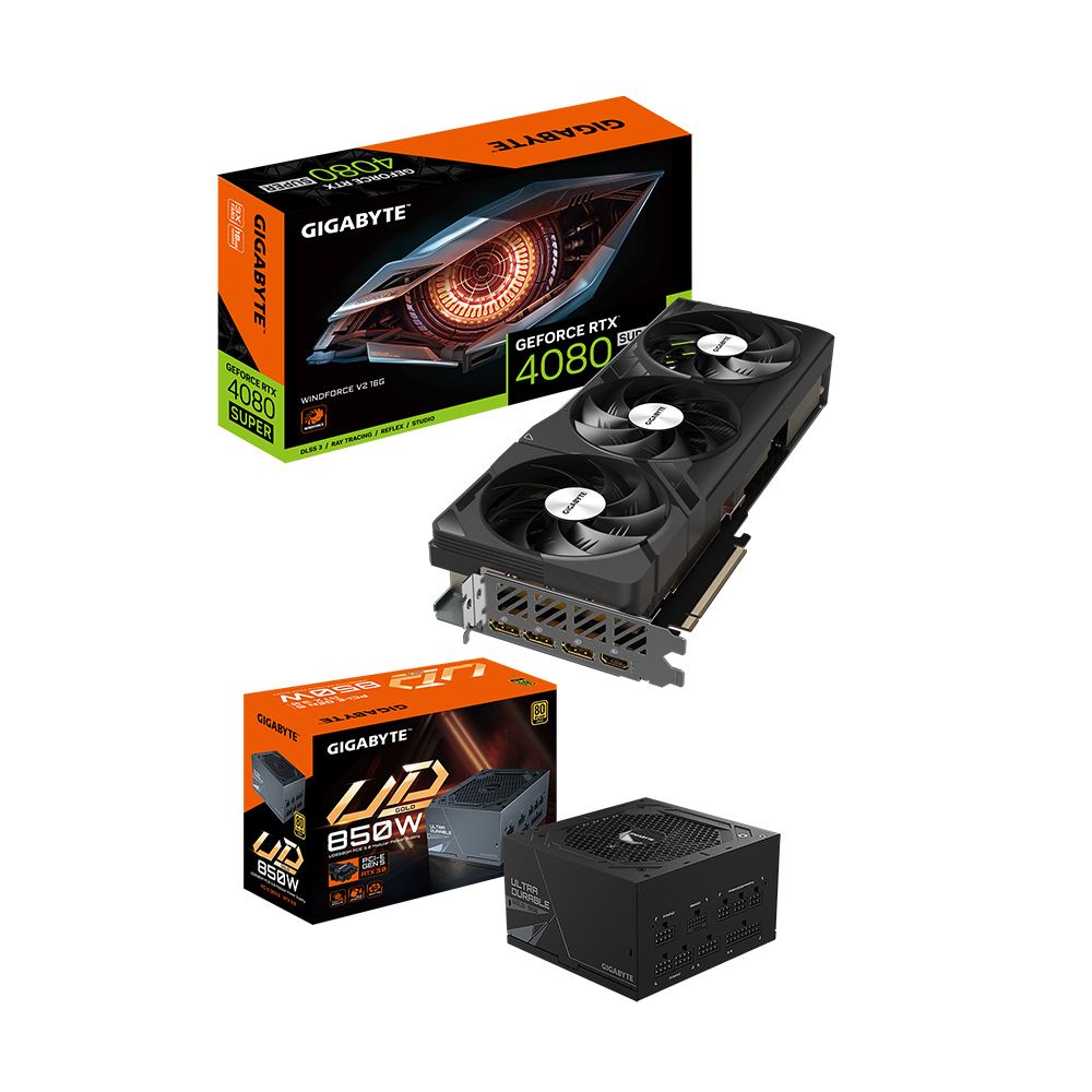 GIGABYTE 技嘉  RTX 4080 SUPER WINDFORCE V2 16G + UD850GM PG V2 超值組合