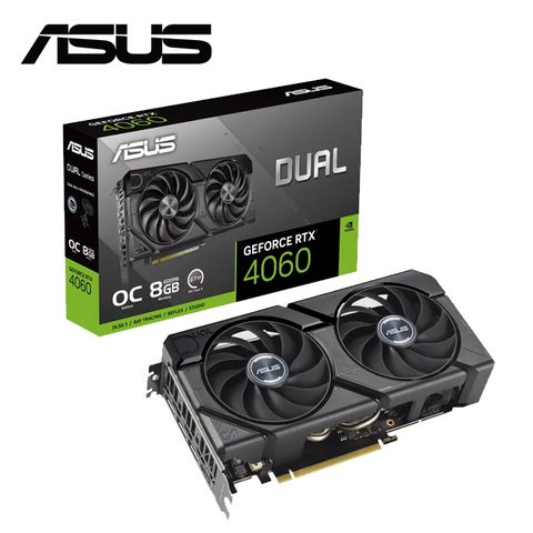 【搭 Prime 850W 金牌】ASUS Dual RTX 4060 EVO OC 8GB 顯示卡