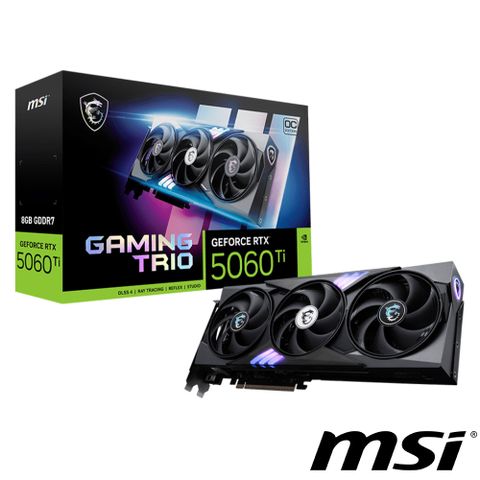 MSI 微星 GeForce RTX 5060 Ti 8G GAMING TRIO OC 顯示卡+MSI MAG A750BN PCIE5 電源供應器