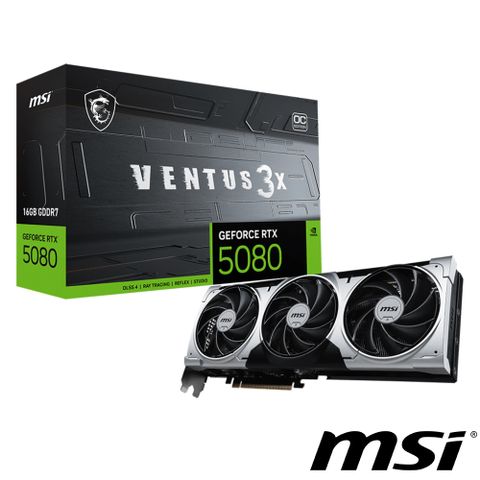 MSI 微星 GeForce RTX 5080 16G VENTUS 3X OC PLUS 顯示卡 組合