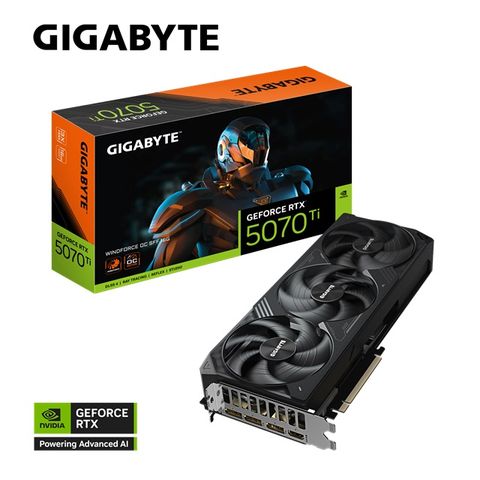 GIGABYTE 技嘉 GeForce RTX 5070 Ti WINDFORCE OC SFF 16G顯示卡 組合