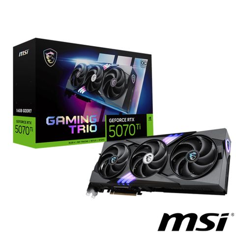 MSI 微星 GeForce RTX 5070 Ti 16G GAMING TRIO OC 顯示卡組合