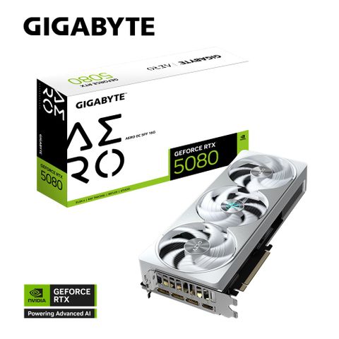 GIGABYTE 技嘉 AORUS GeForce RTX 5080 AERO OC SFF 16G 顯示卡 (組合包)