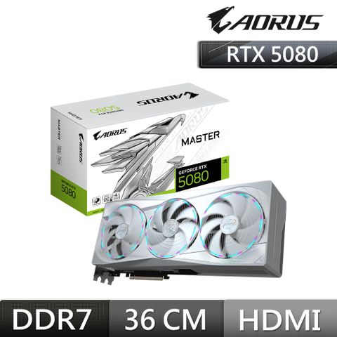 GIGABYTE 技嘉 AORUS GeForce RTX 5080 MASTER ICE 16G 顯示卡 (組合包)