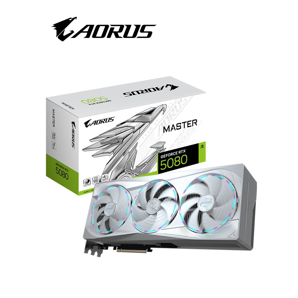 GIGABYTE 技嘉 AORUS RTX 5080 MASTER ICE 16G 顯示卡 (組合包-2)