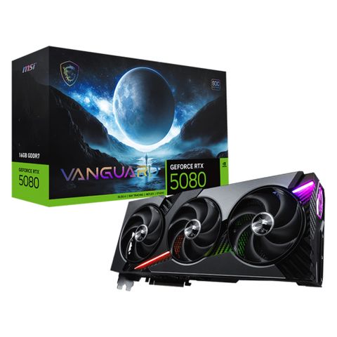 微星 GeForce RTX 5080 16G VANGUARD SOC 顯示卡