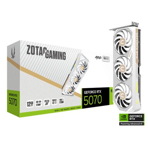 ZOTAC GAMING GeForce RTX 5070 AMP White Edition 顯示卡