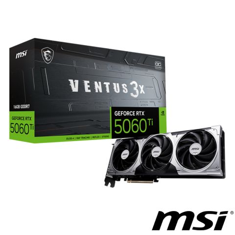 MSI 微星 GeForce RTX 5060 Ti 16G VENTUS 3X OC 顯示卡