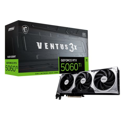 MSI GeForce RTX 5060 Ti 16G VENTUS 3X OC 顯示卡